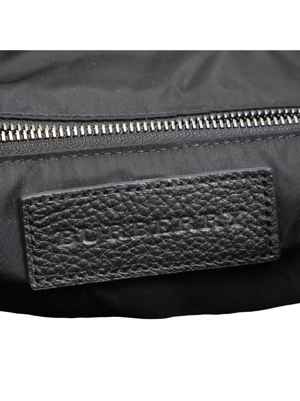 Burberry Messenger Bag Black Leather Trim 15”x14H”x5D” - Picture 11 of 13